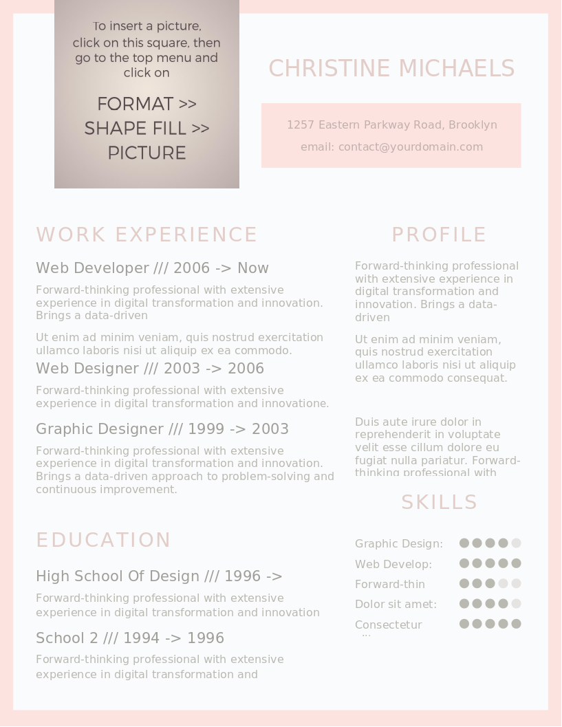 Pristine in Peach CV preview